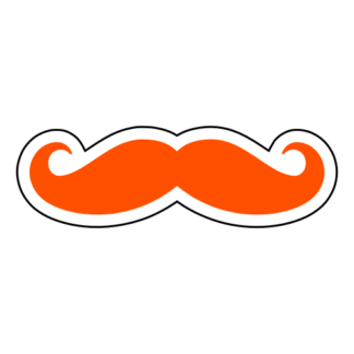 Moustache Sticker (Orange)